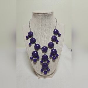 Elegant Purple Statement Necklace